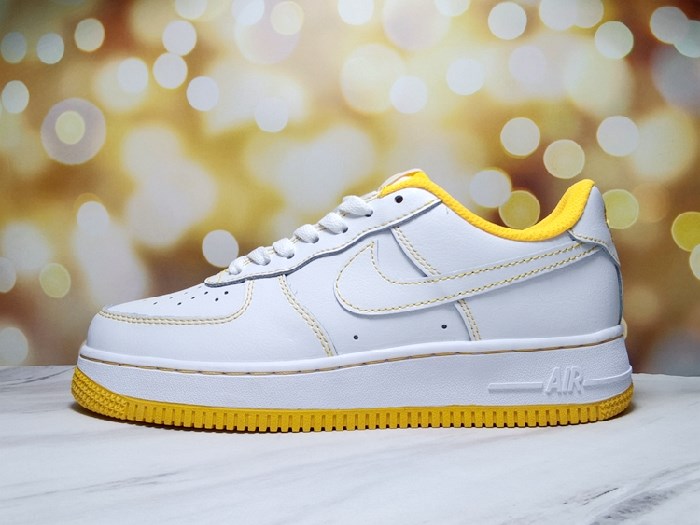 Women's Air Force 1 White/Yellow Shoes 185
